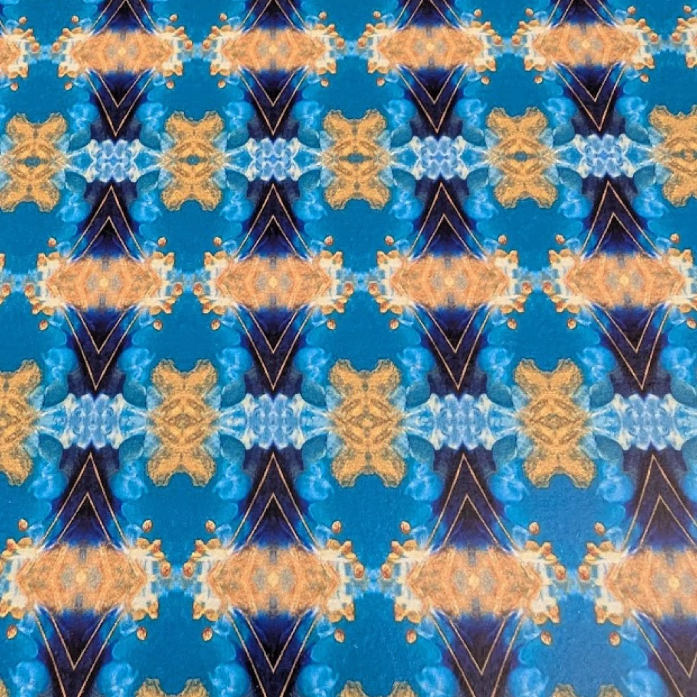 Autumn Leaf Scarf Pin (Blue & Yellow)