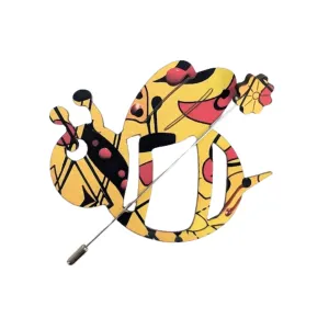 Bee Scarf Pin (Yellow Red & Black)