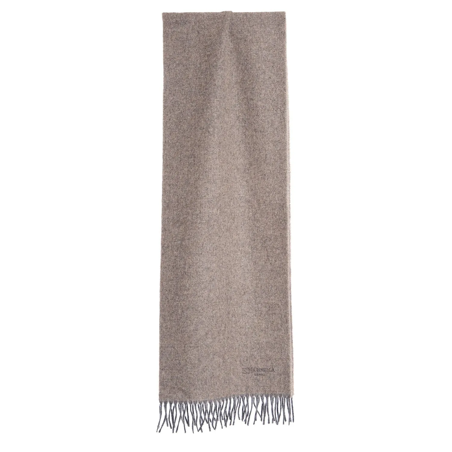 BEIGE AND GREY DOUBLE-FACED SCARF