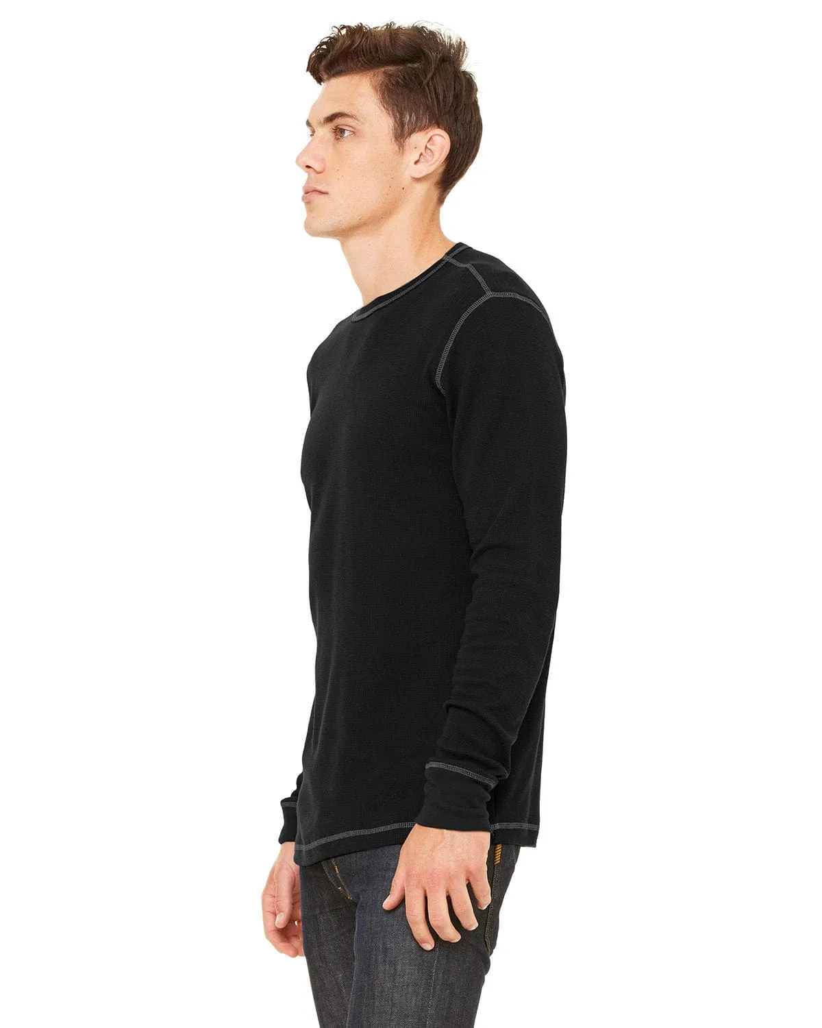 Bella Canvas Long Sleeve Thermal T-Shirt | Black/ Grey