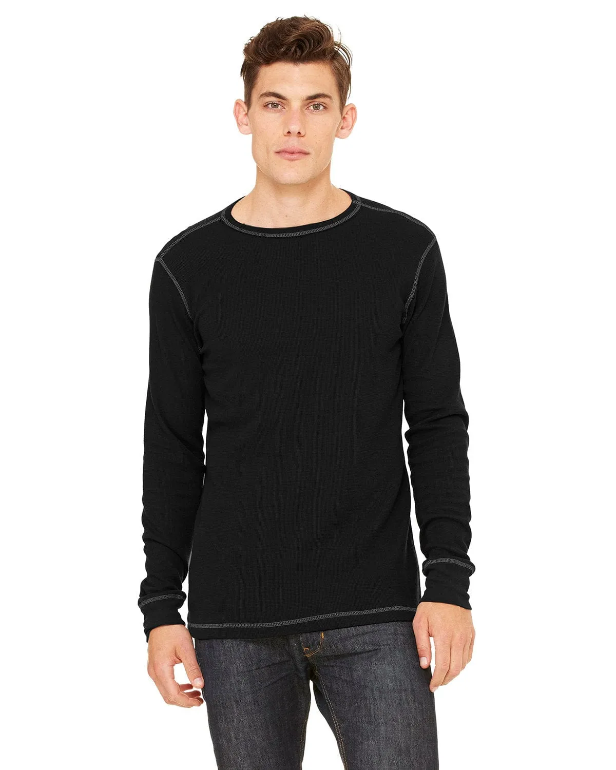 Bella Canvas Long Sleeve Thermal T-Shirt | Black/ Grey
