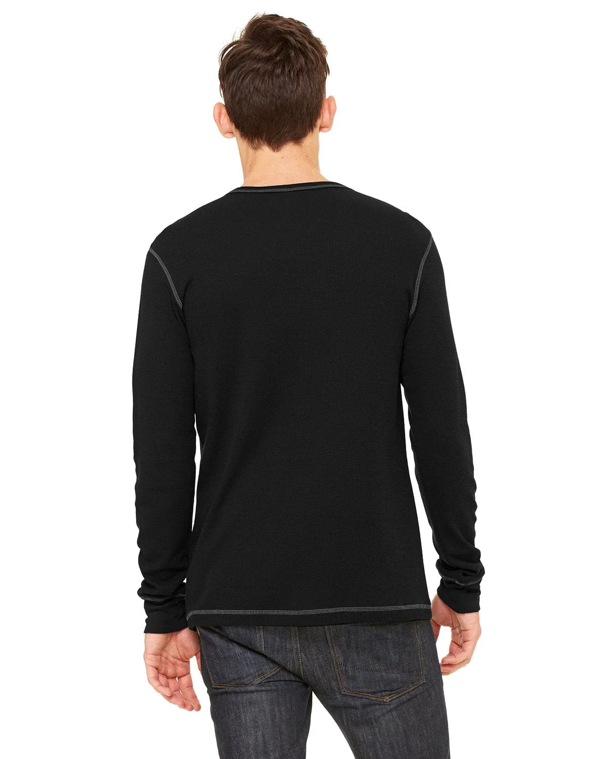 Bella Canvas Long Sleeve Thermal T-Shirt | Black/ Grey