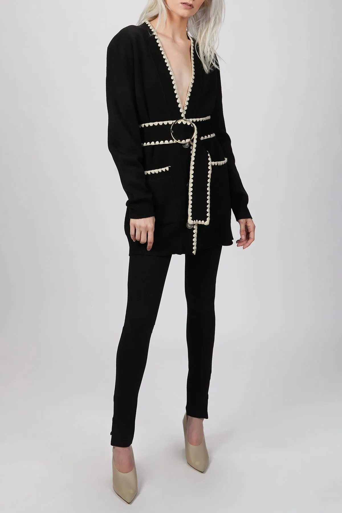 BELTED CARDIGAN