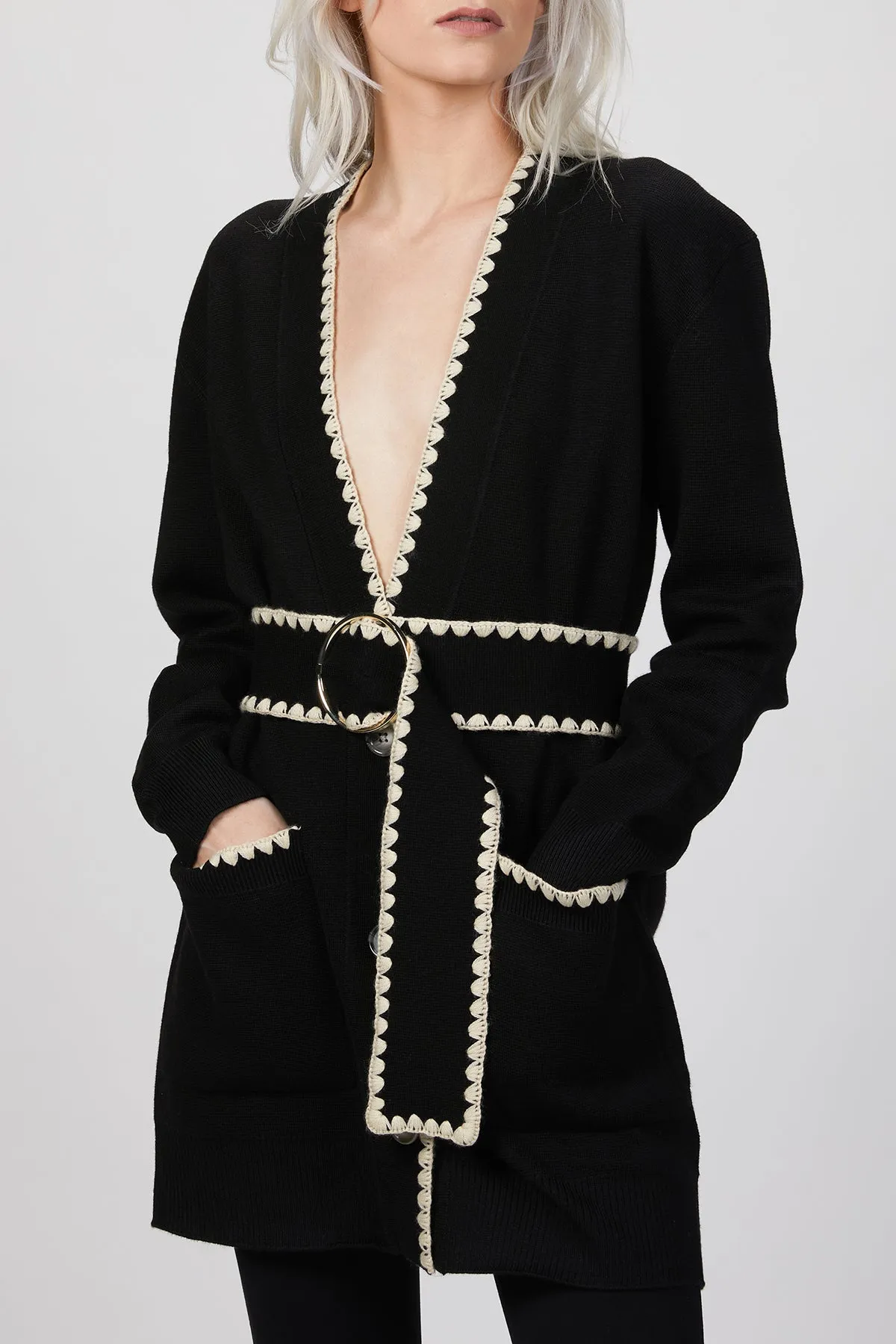 BELTED CARDIGAN