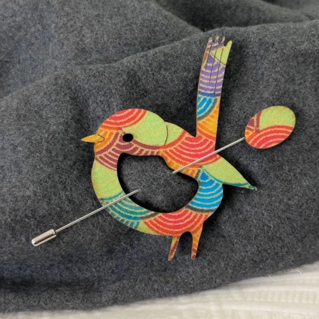 Blue Wren Scarf Pin (6 Colors)