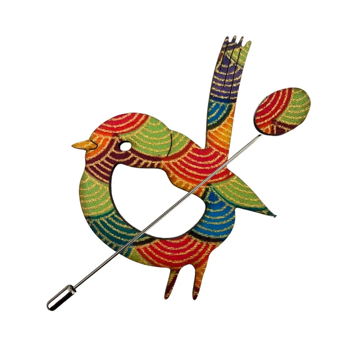 Blue Wren Scarf Pin (6 Colors)