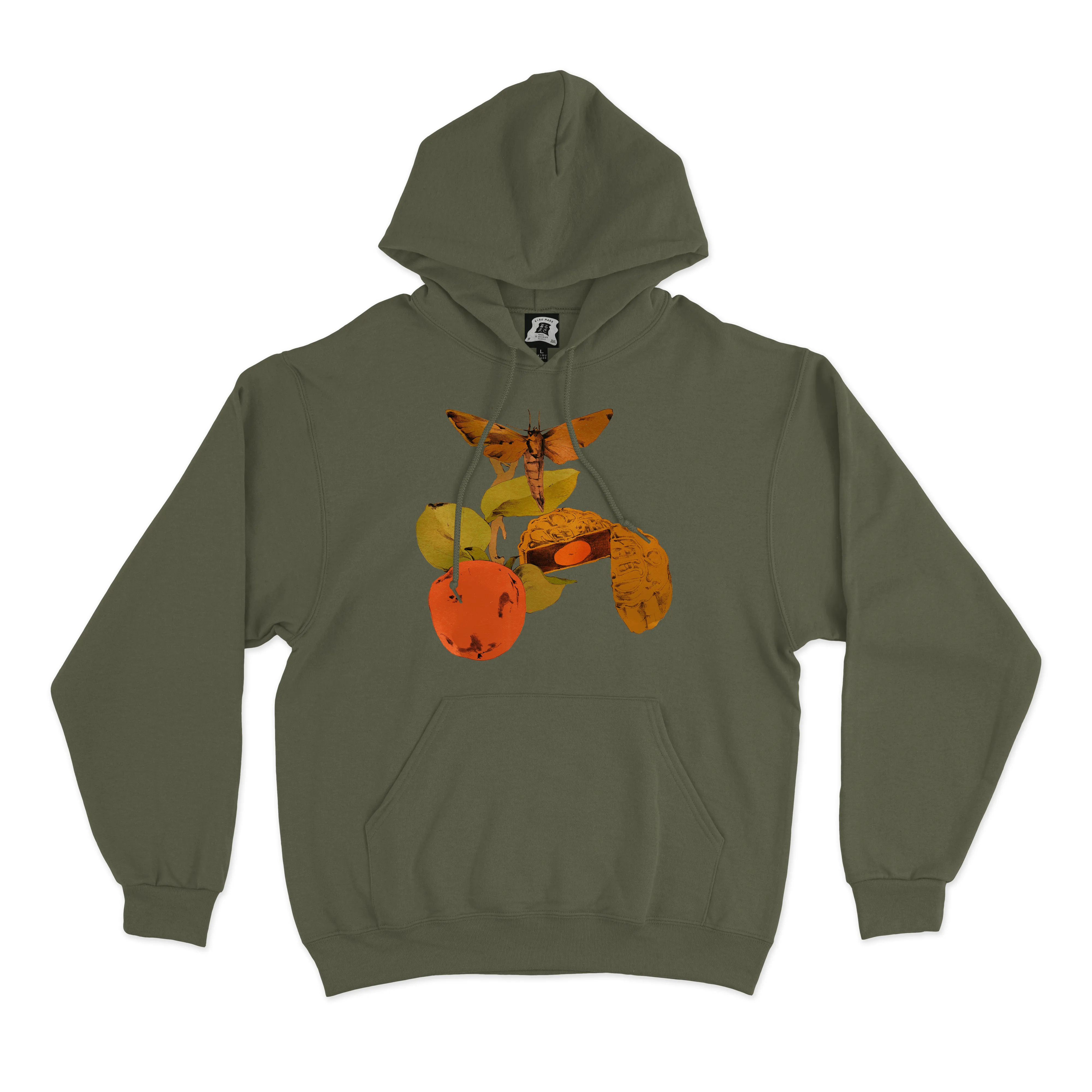 “B" Fleece Hoodie Khaki