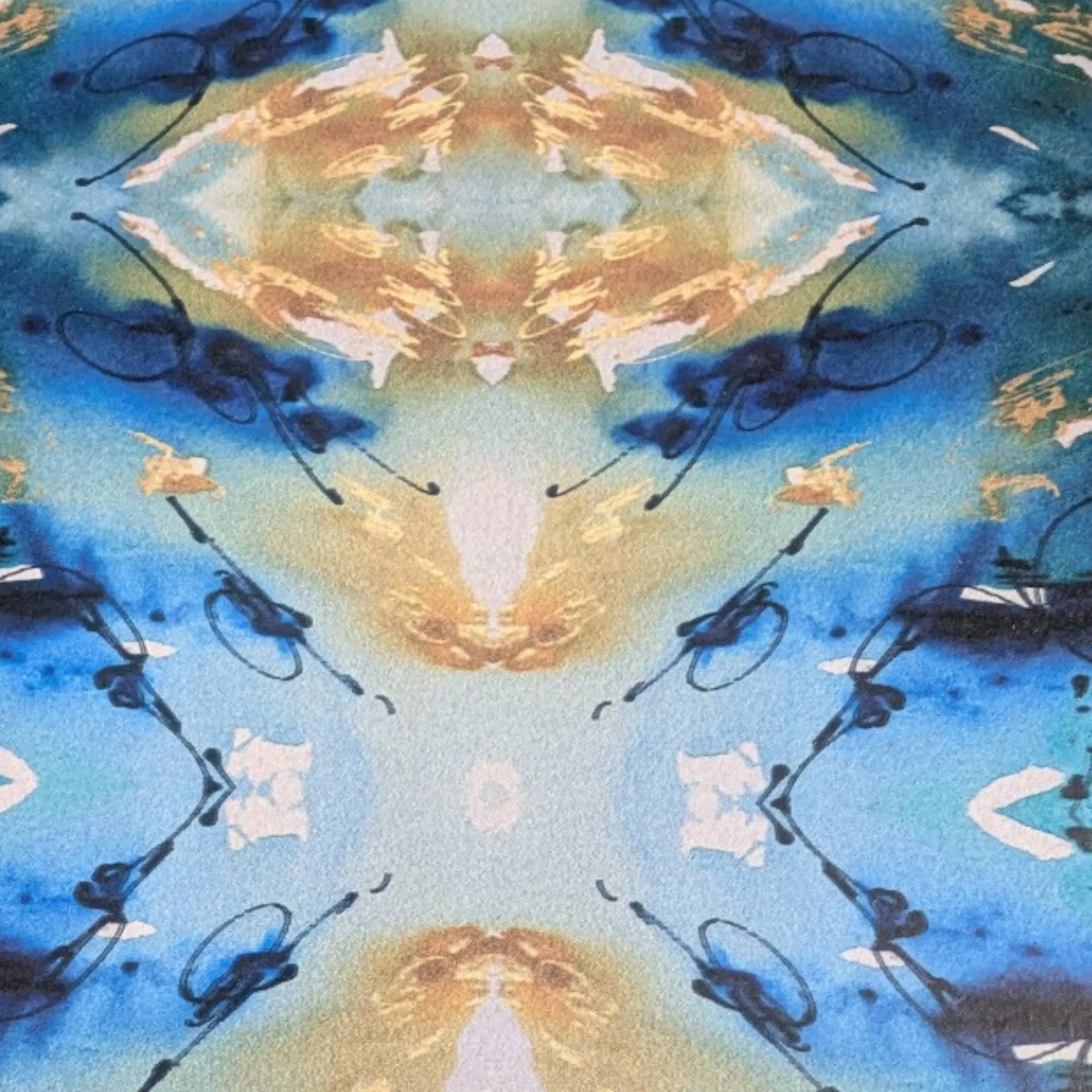 Butterfly Scarf Pin (Blue & Beige)