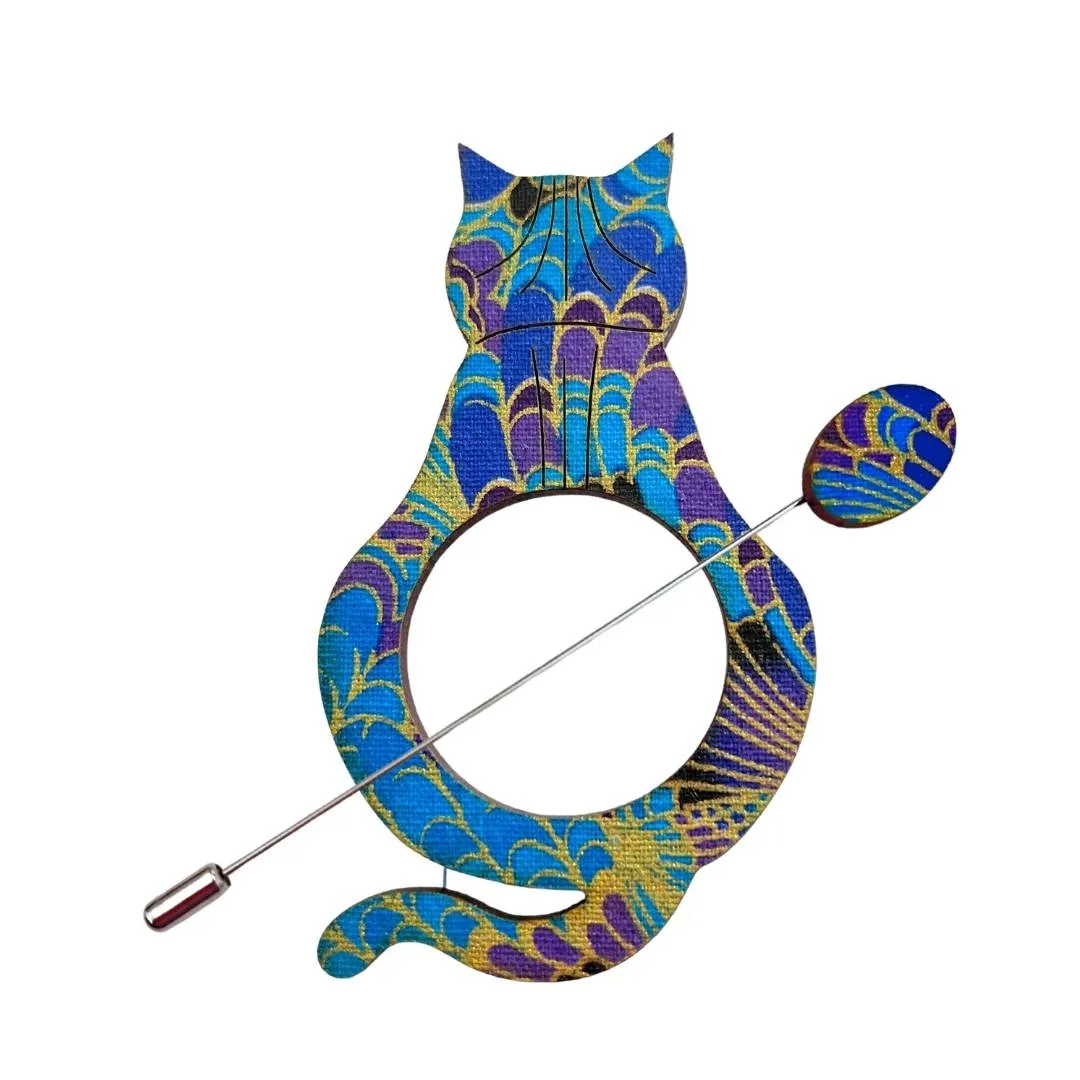 Cat Scarf Pin (5 Colors)