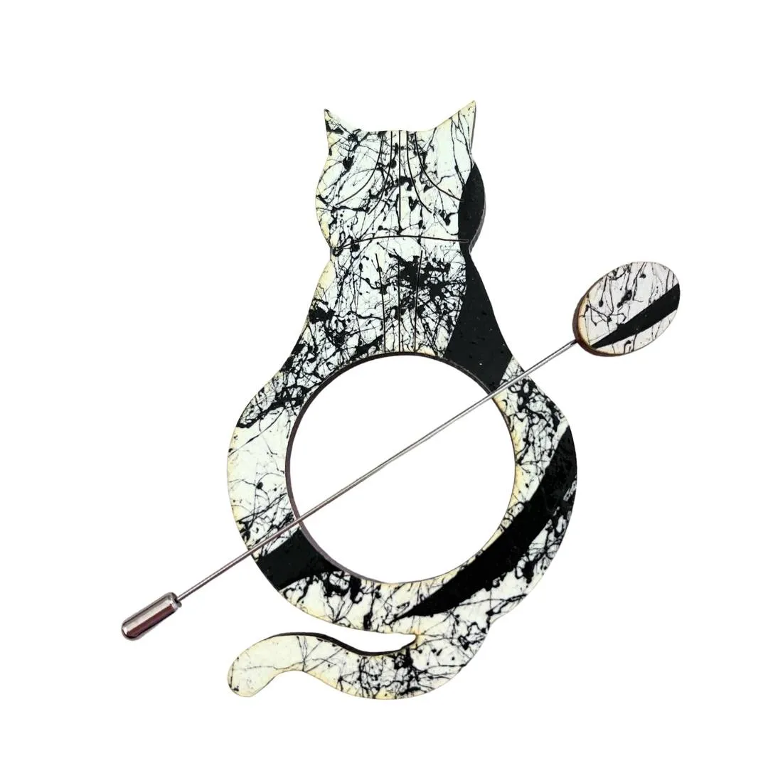 Cat Scarf Pin (5 Colors)
