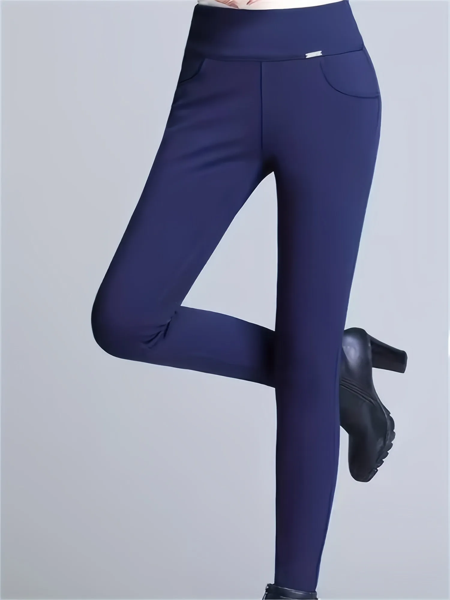 Cozy Thermal Fleece Leggings - Soft, High-Waisted, Skinny Fit, Thermal Insulation, Casual Wear for Fall & Winter, Women's Comfortable Clothing for Daily Life