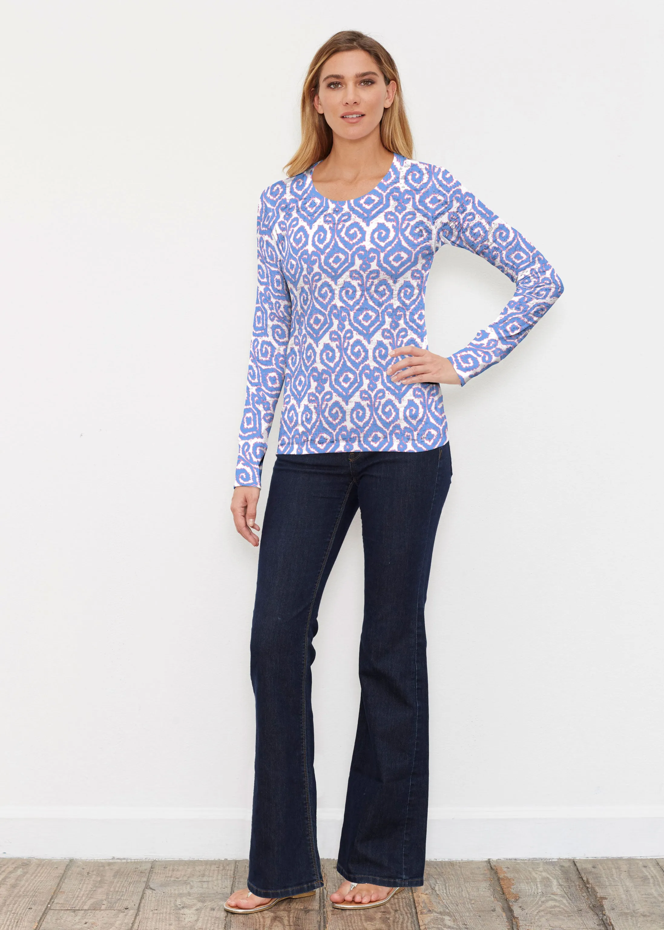 Crayola Royal (8023) ~ Thermal Long Sleeve Crew Shirt