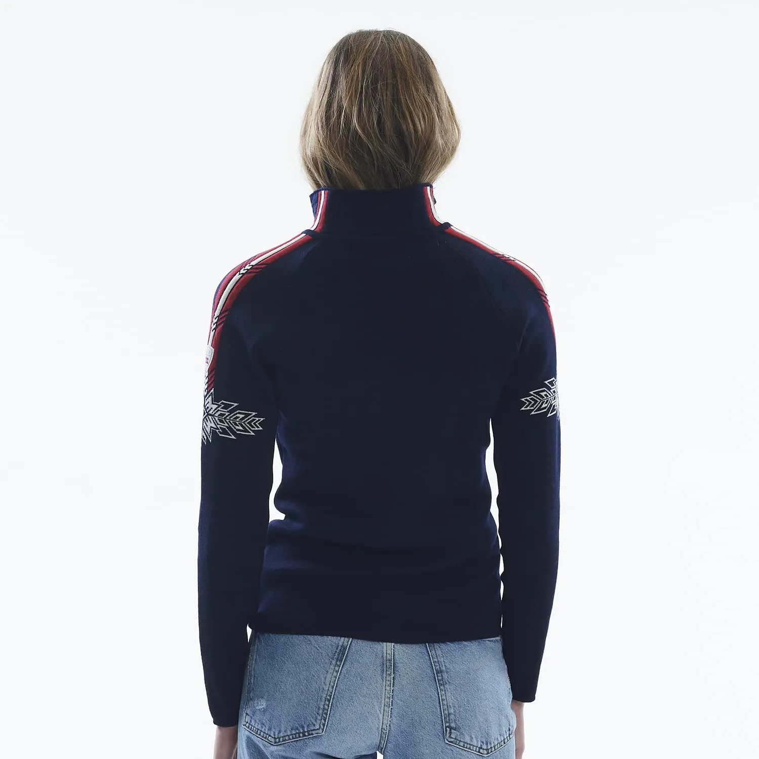 Dale of Norway OL Spirit Jacket Navy/Off-White/Raspberry LG (Women's 12-14)