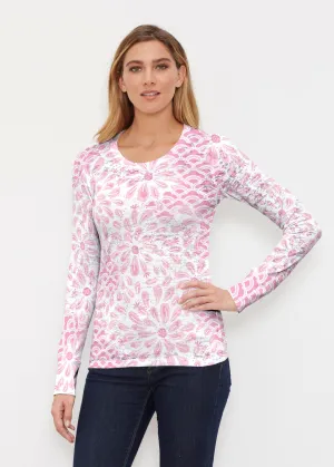 Daybreak Pink (8073) ~ Thermal Long Sleeve Crew Shirt