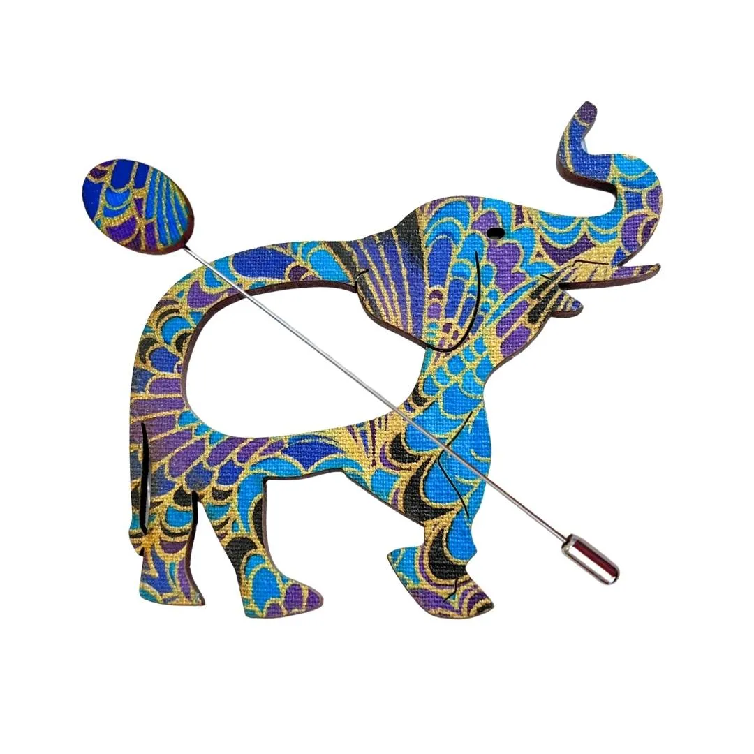 Elephant Scarf Pin (5 Colors)