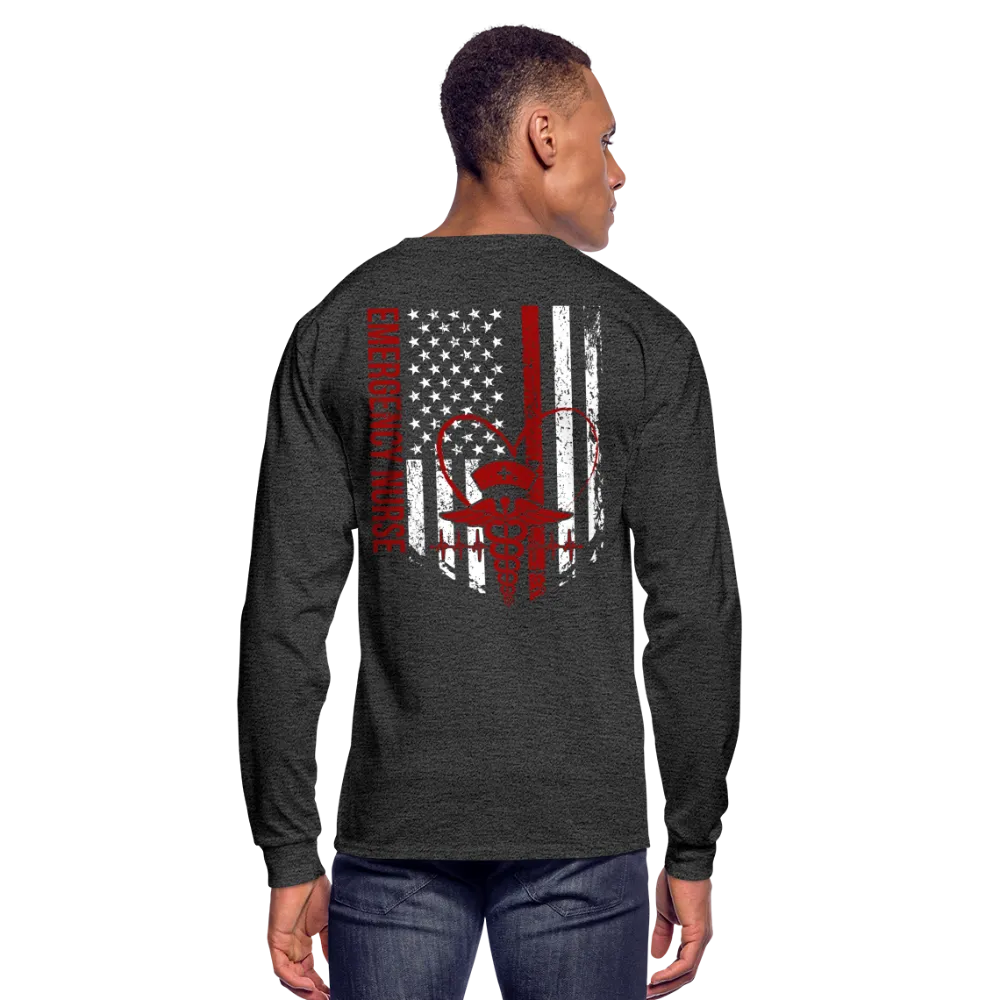 Emergency Nurse RN Flag Men's Long Sleeve T-Shirt (CK4126)