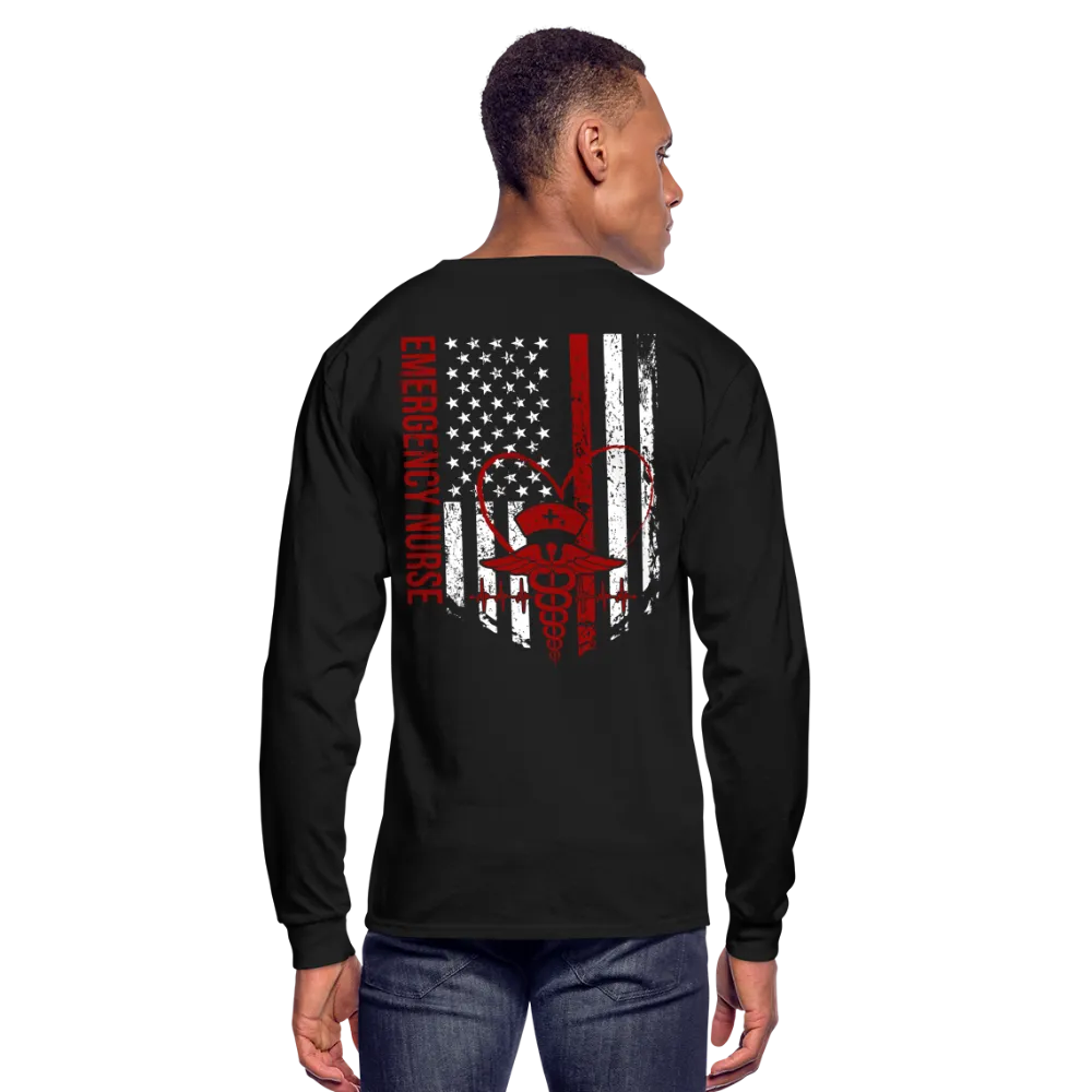 Emergency Nurse RN Flag Men's Long Sleeve T-Shirt (CK4126)