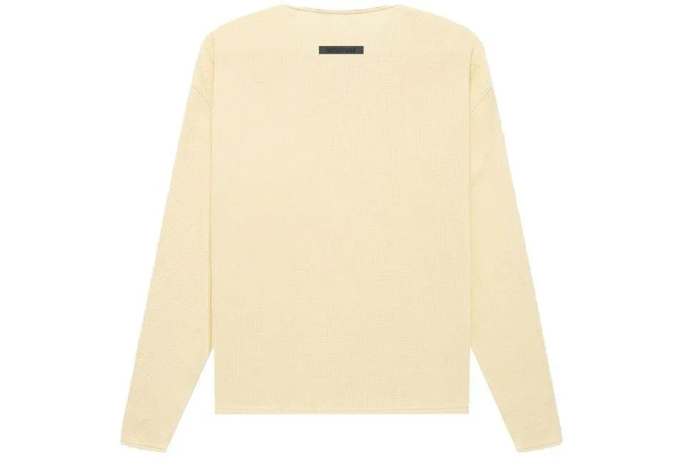 Fear of god Essentials Thermal Henley Long Sleeve Tee Cream