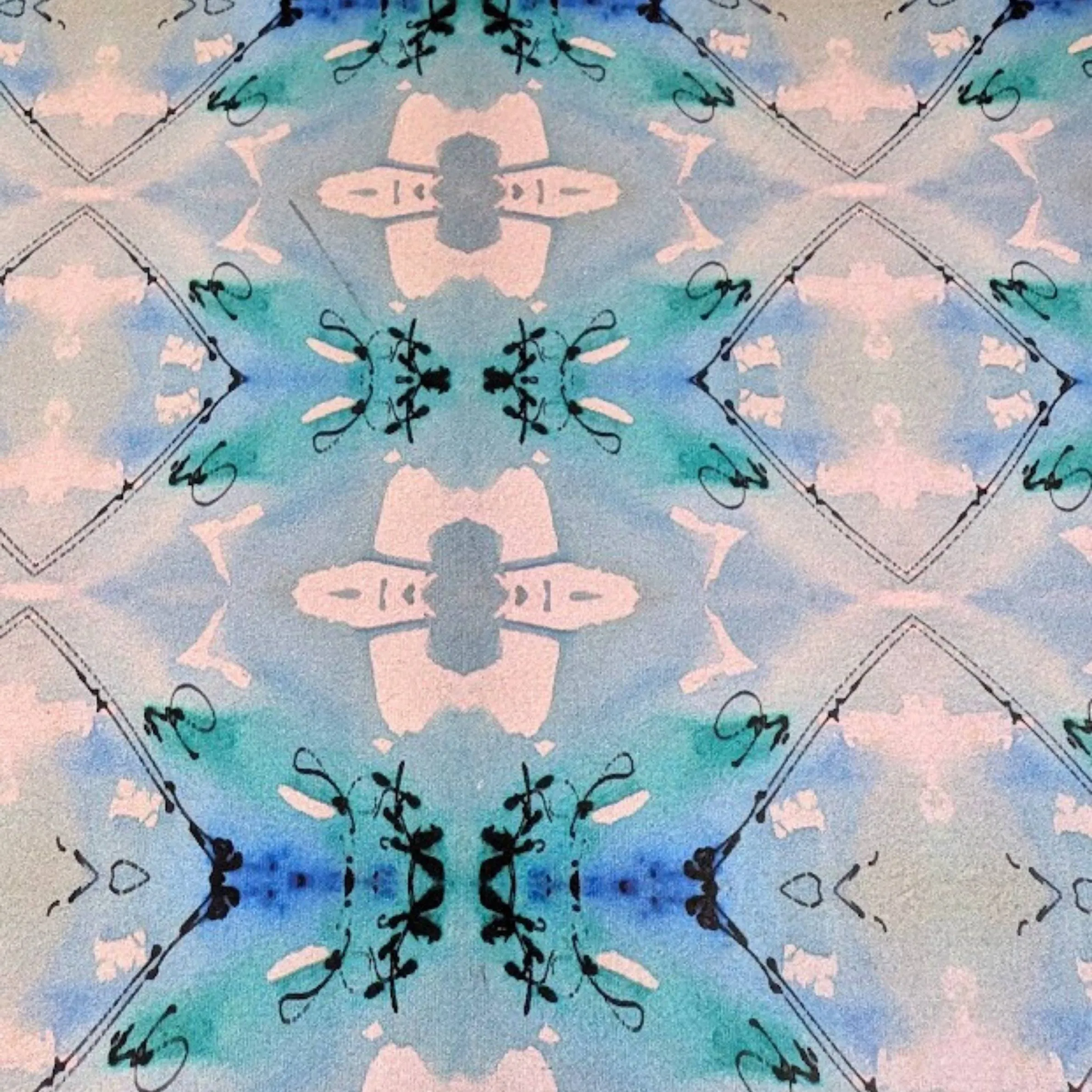 Flowers Scarf Pin (Light Blue)