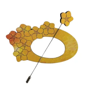 Flowers Scarf Pin (Yellow)