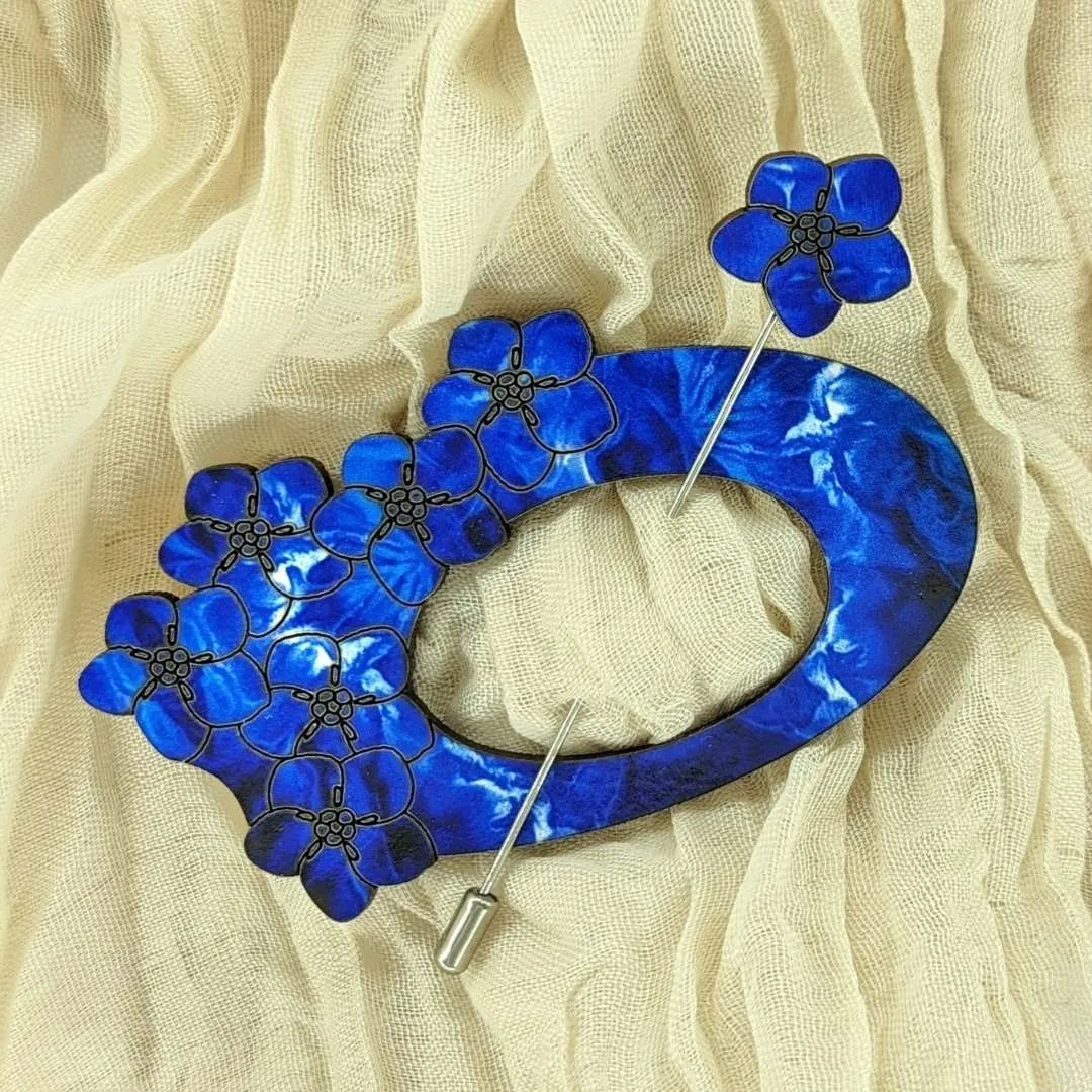Forget Me Not Scarf Pin