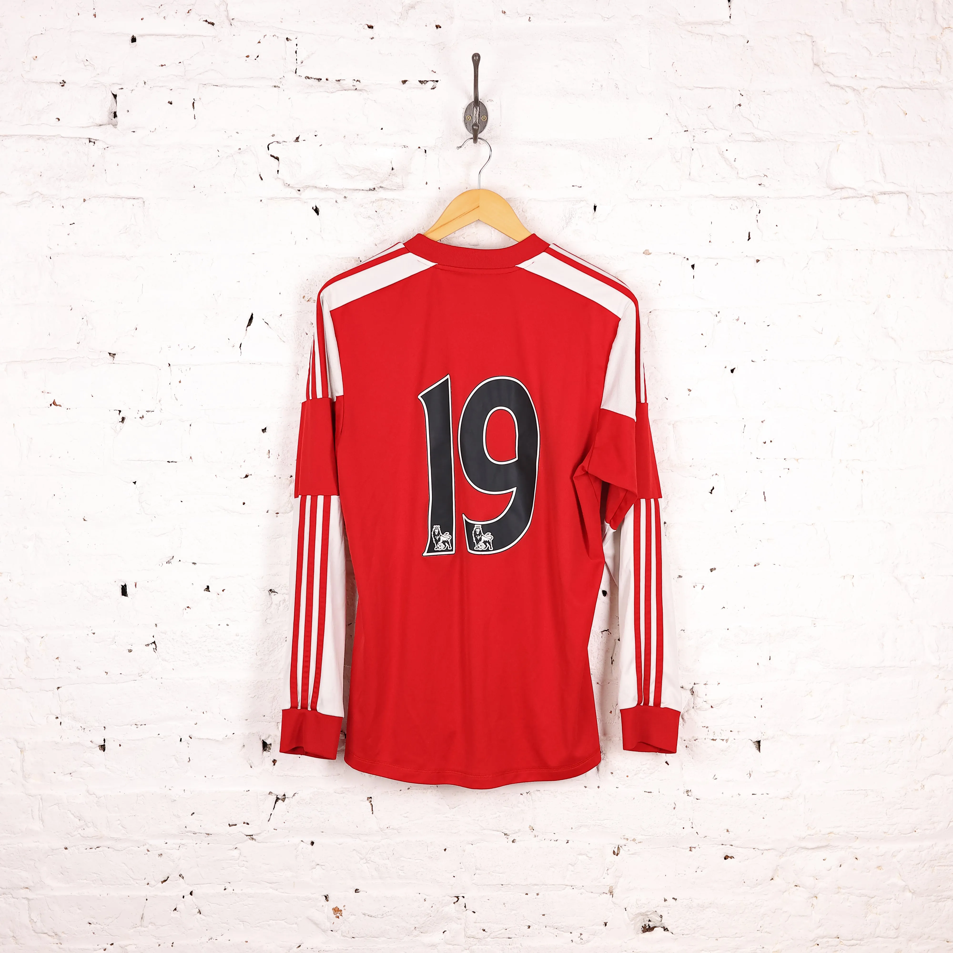 Fulham Long Sleeve 2013 Away Football Shirt - Red - L