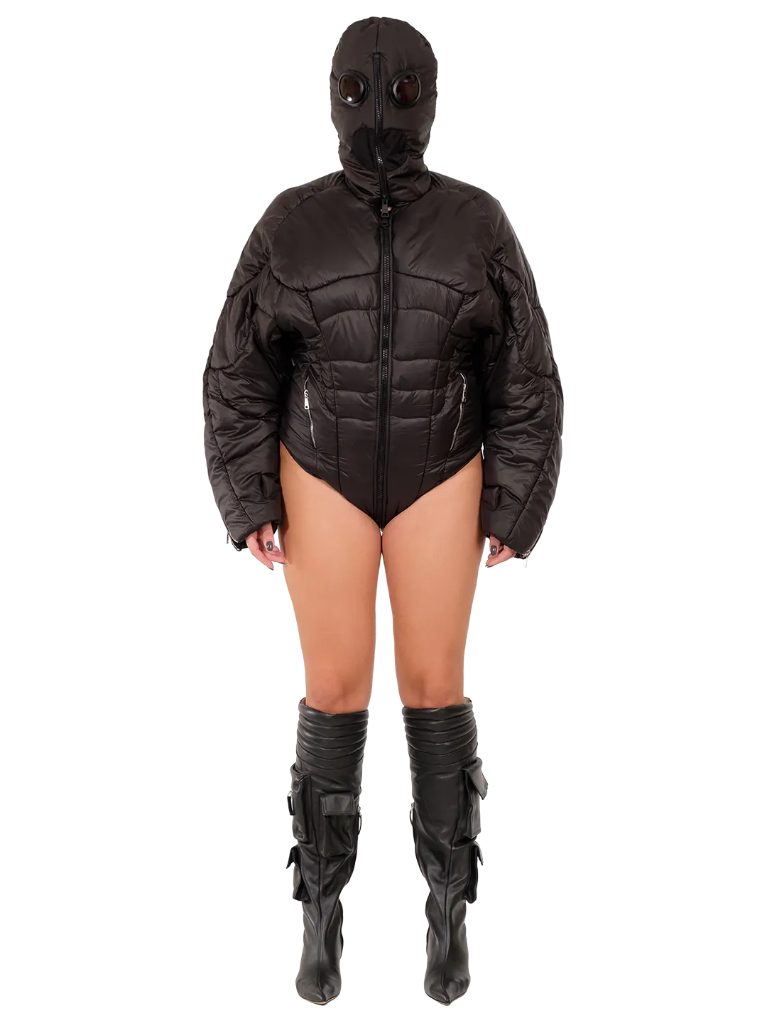 Google Hood Puffer Romper