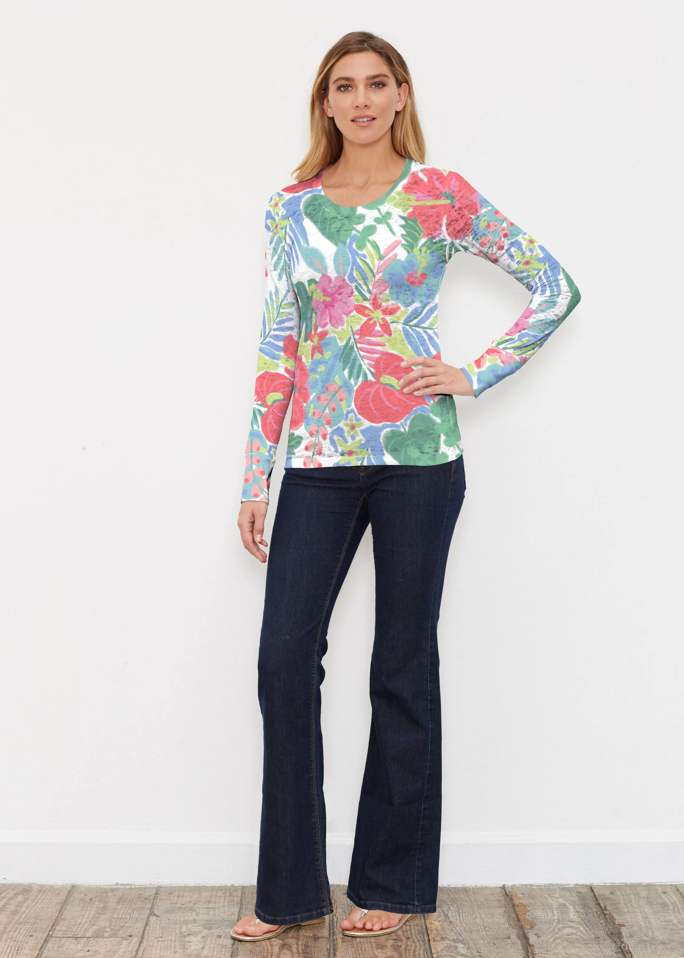 Hawaiian Fling (22141) ~ Thermal Long Sleeve Crew Shirt