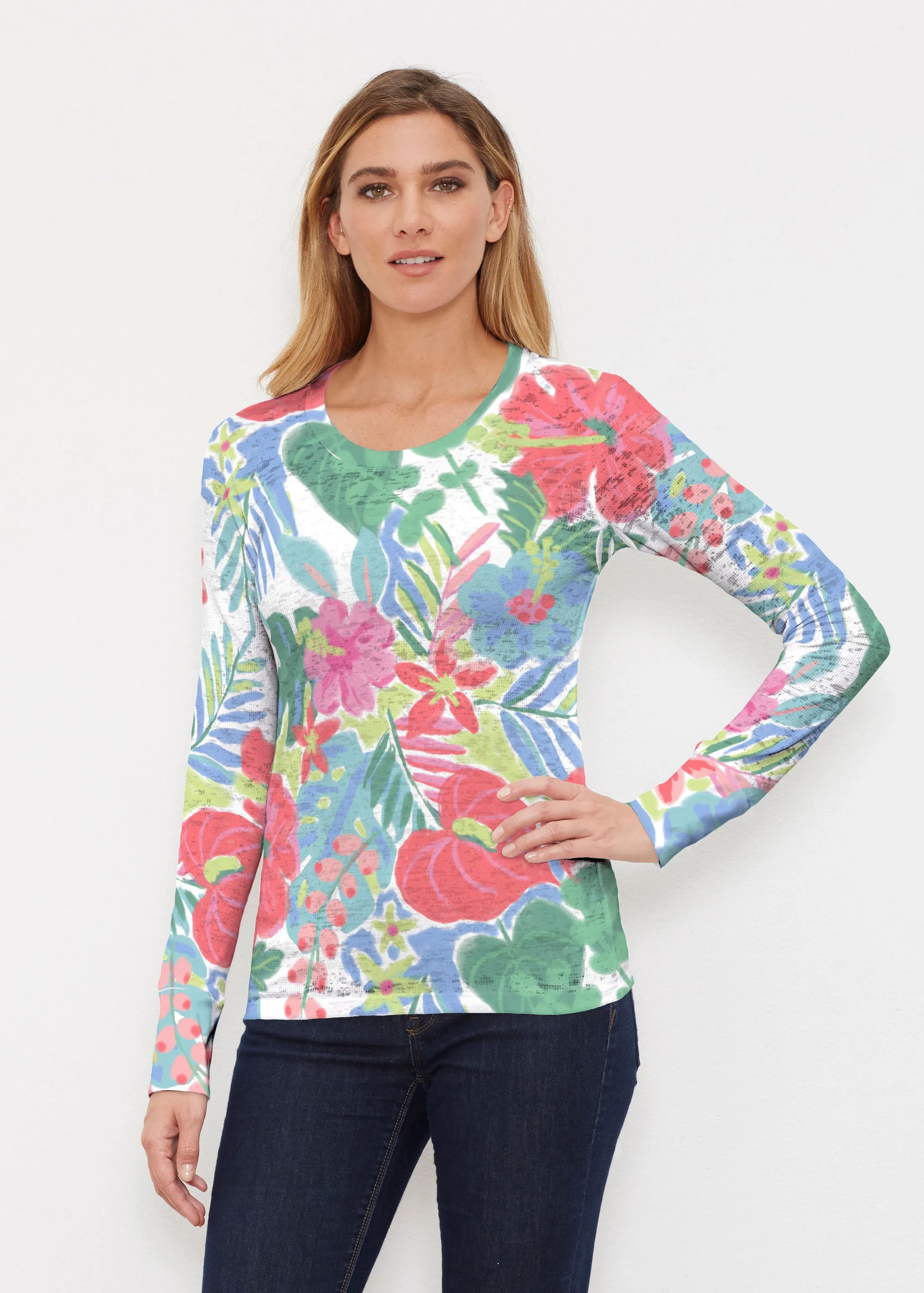 Hawaiian Fling (22141) ~ Thermal Long Sleeve Crew Shirt