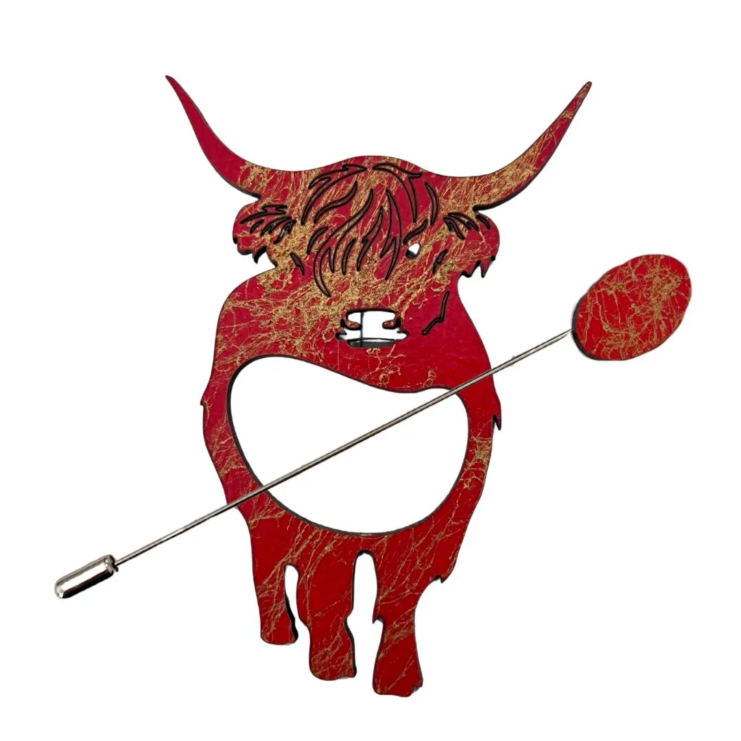 Highland Cow Scarf Pin (5 Colors)
