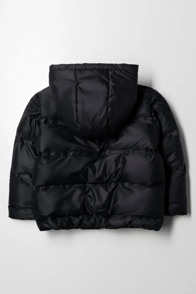 Hooded Puffer Jacket Black