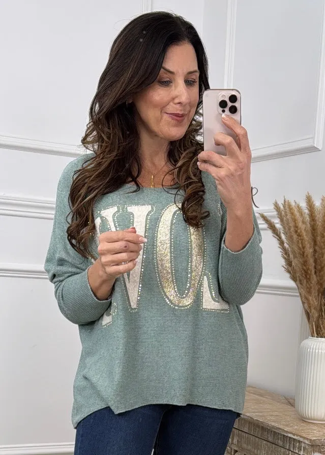 Jill Green LOVE Top
