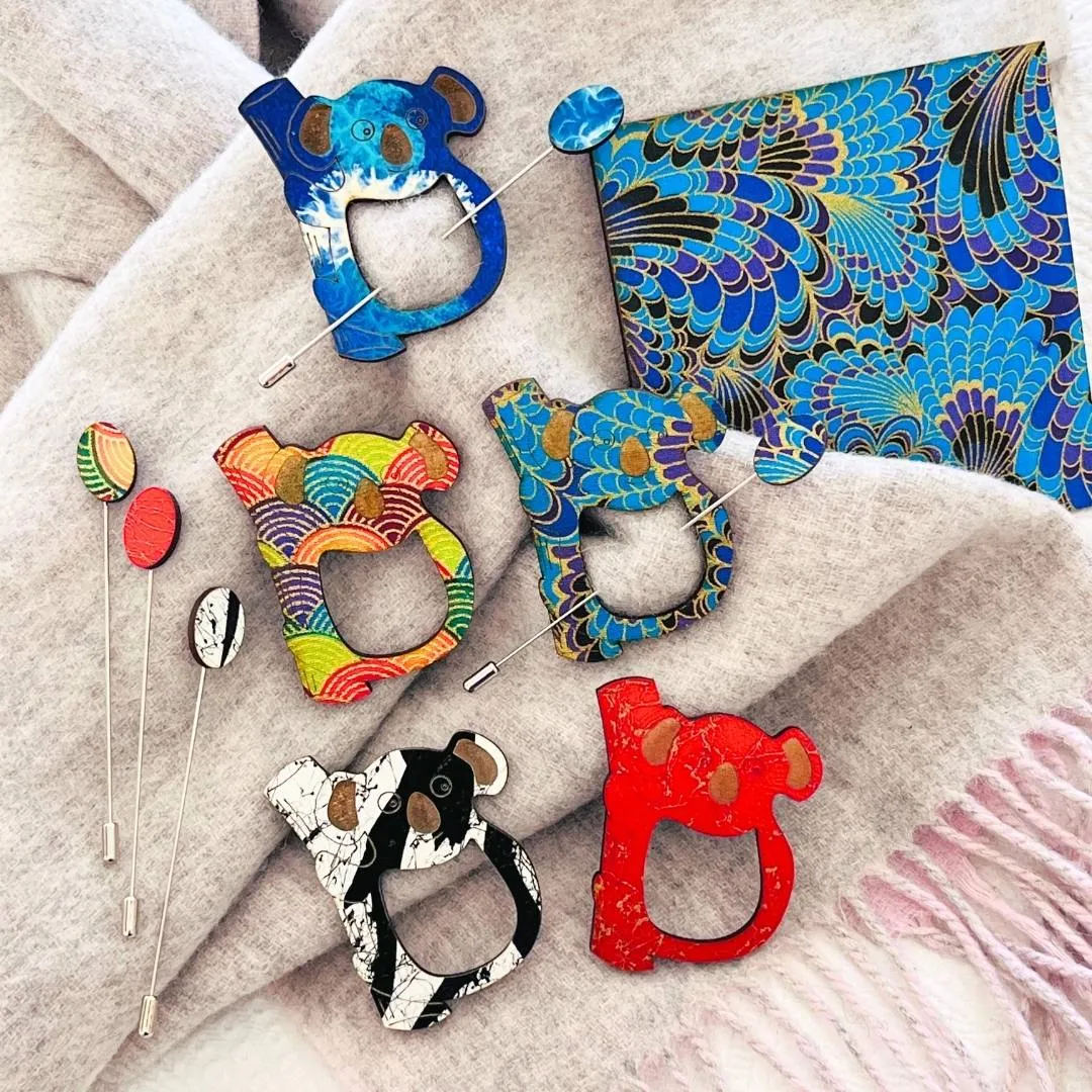 Koala Scarf Pin (5 Colors)