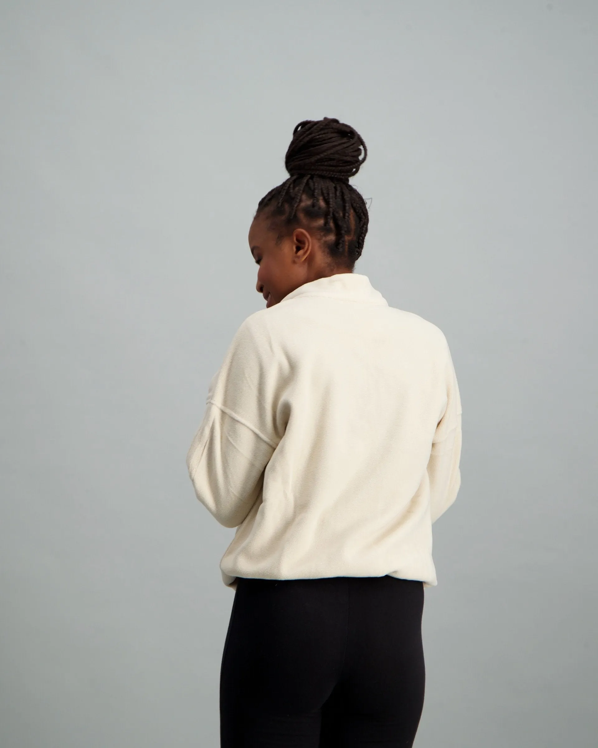 Ladies Fleece Sweater - Beige