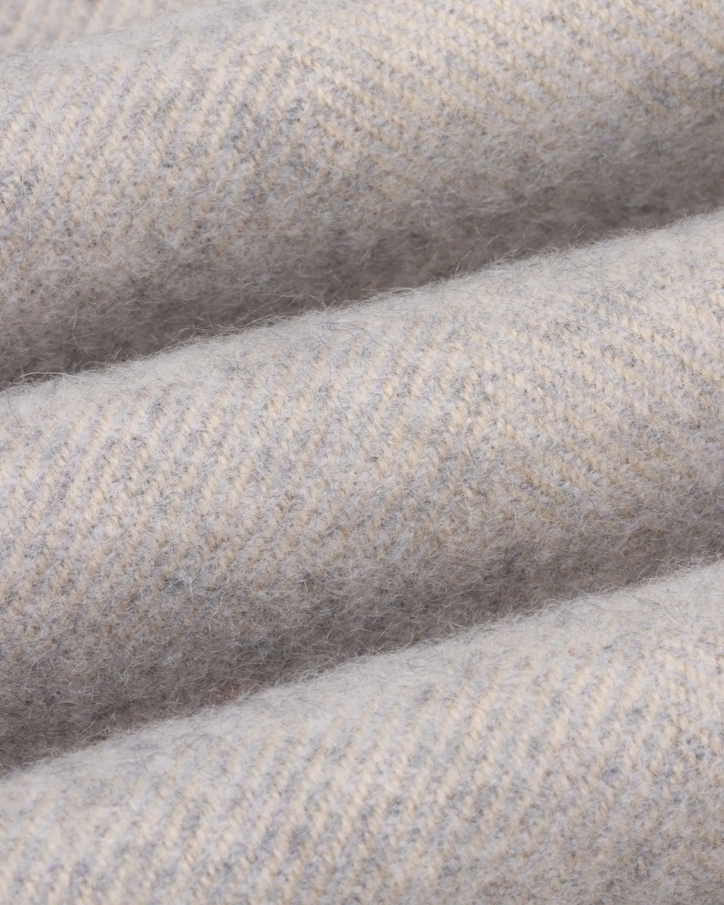 Light Grey Herringbone Cashmere Scarf