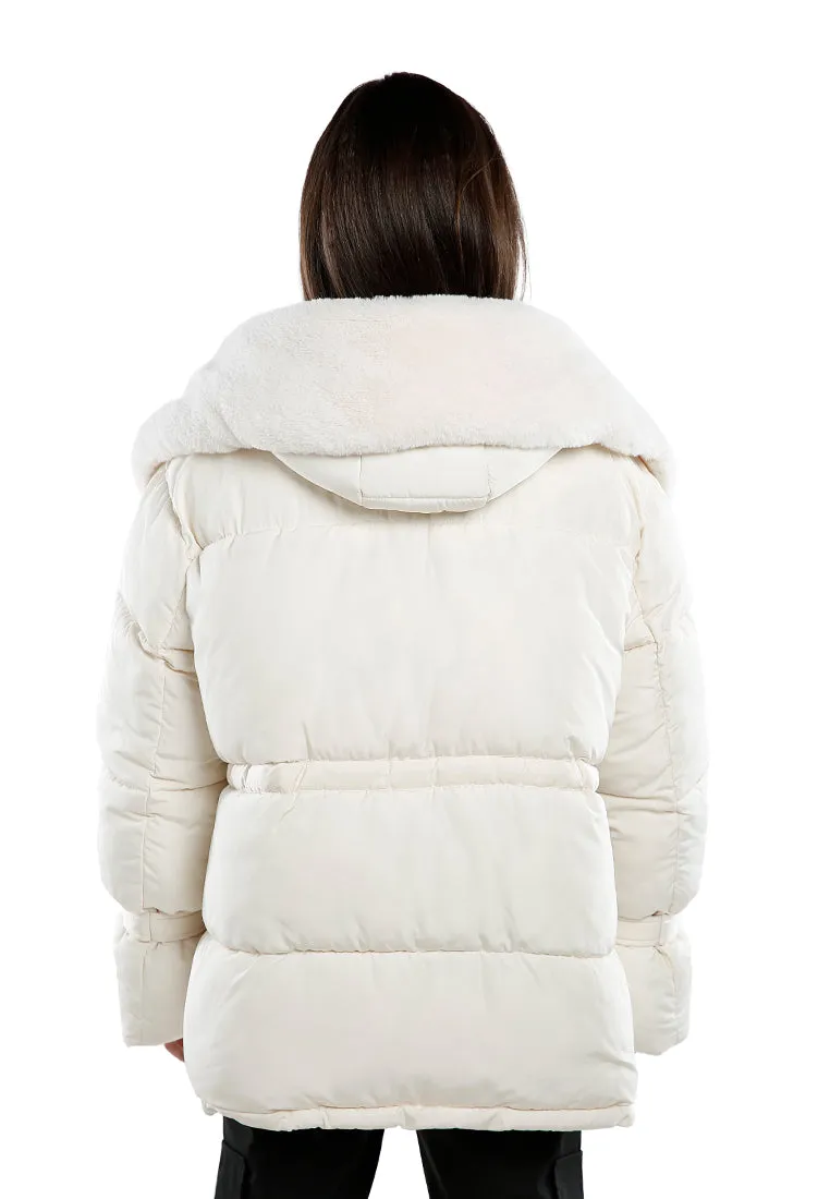 Long Puffer Jacket Hoodie By RUW