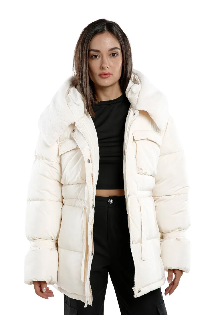 Long Puffer Jacket Hoodie By RUW