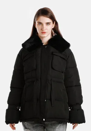 Long Puffer Jacket Hoodie By RUW