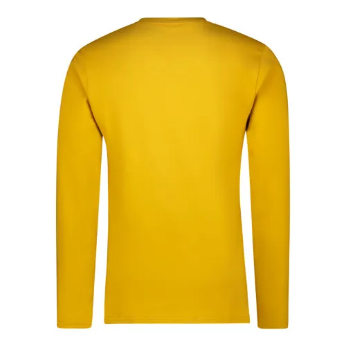 Long Sleeve Tee - front NSRI South Africa print - Mustard