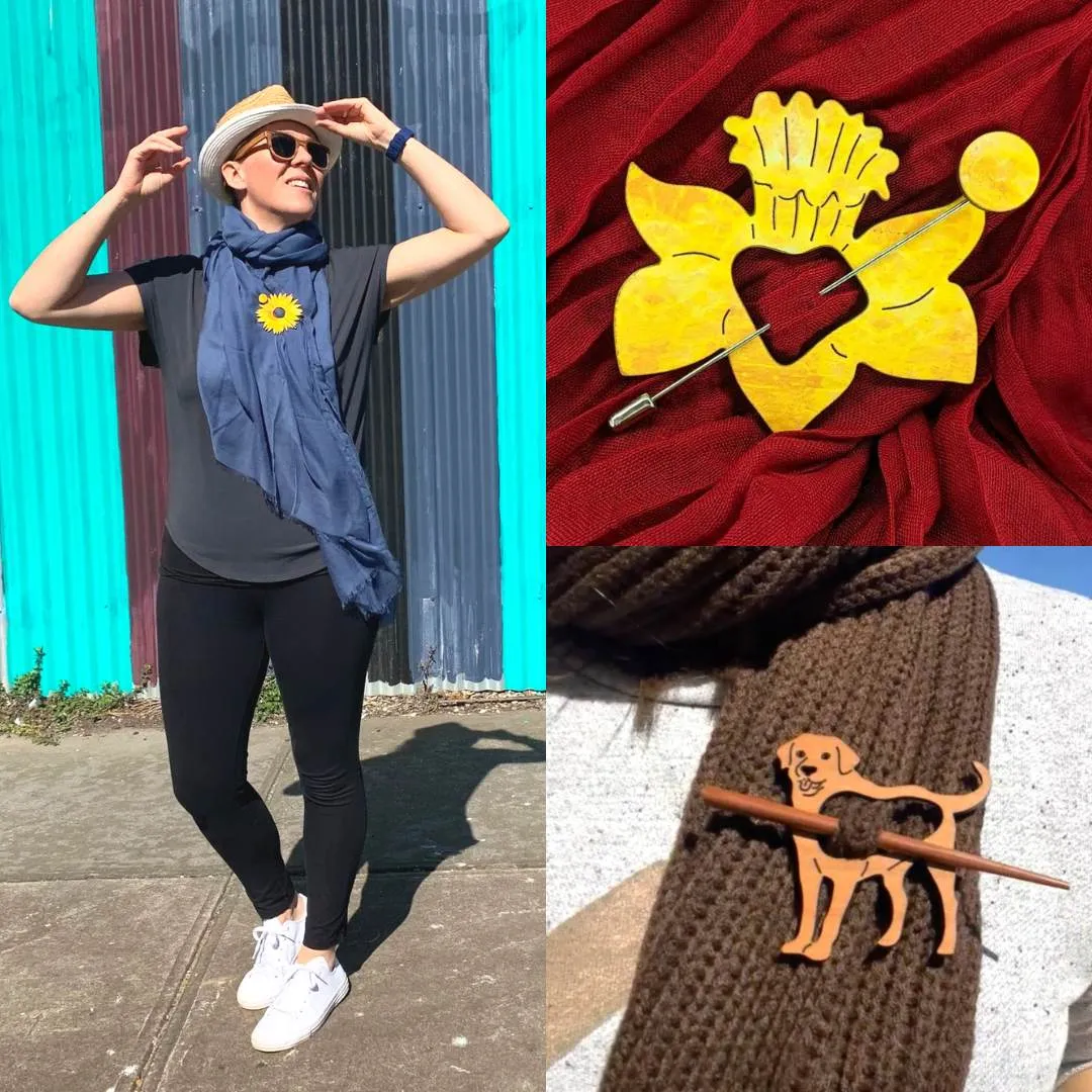 Lyrebird Scarf Pin (5 Colors)