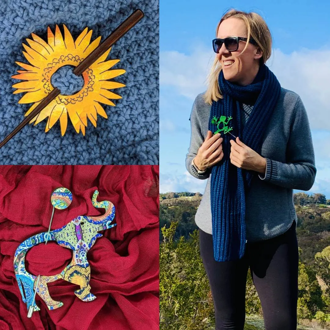 Lyrebird Scarf Pin (5 Colors)