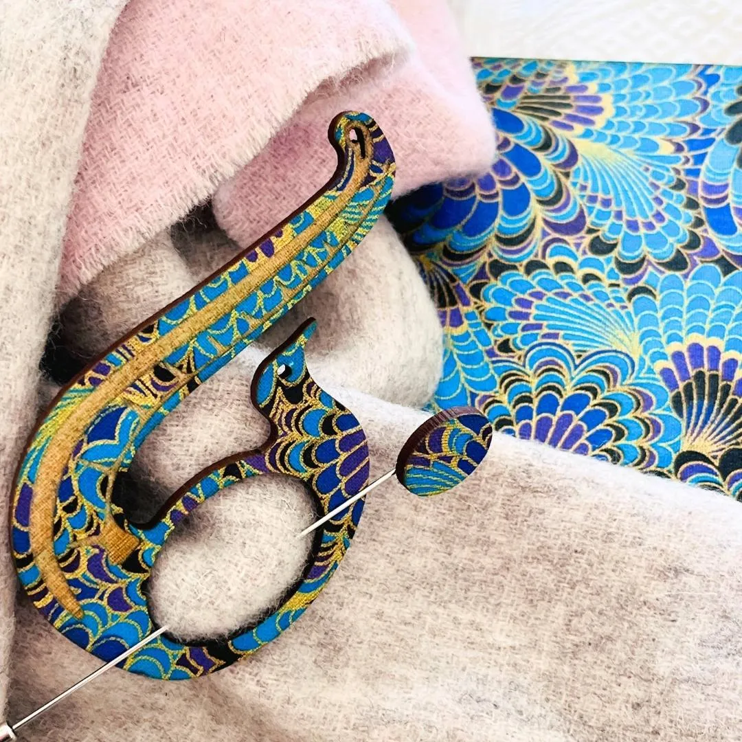 Lyrebird Scarf Pin (5 Colors)
