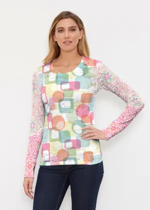 Mandala Geo (13495) ~ Thermal Long Sleeve Crew Shirt