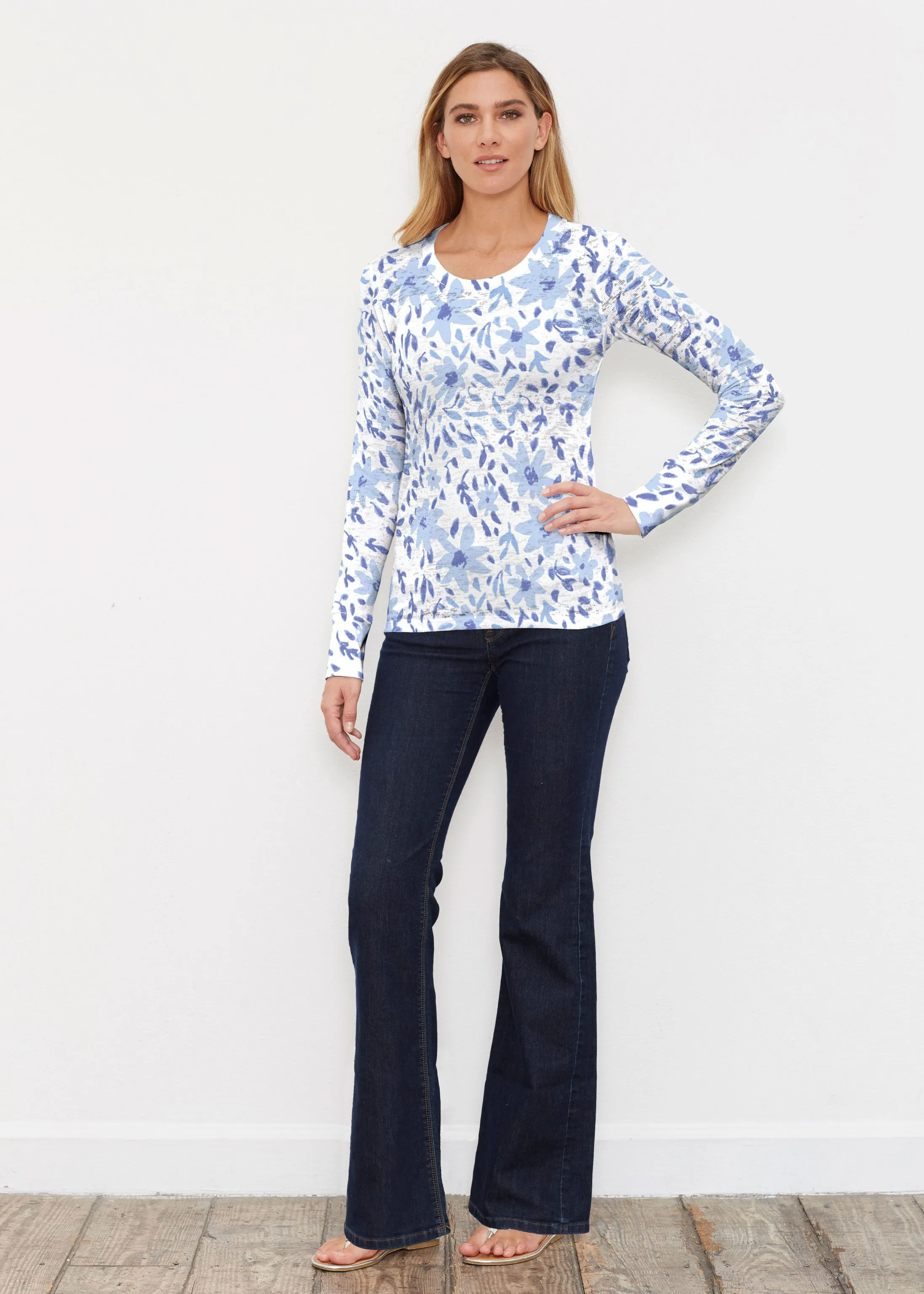 May Flowers (8027) ~ Thermal Long Sleeve Crew Shirt