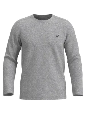 Mens Long Sleeve Heather Crew