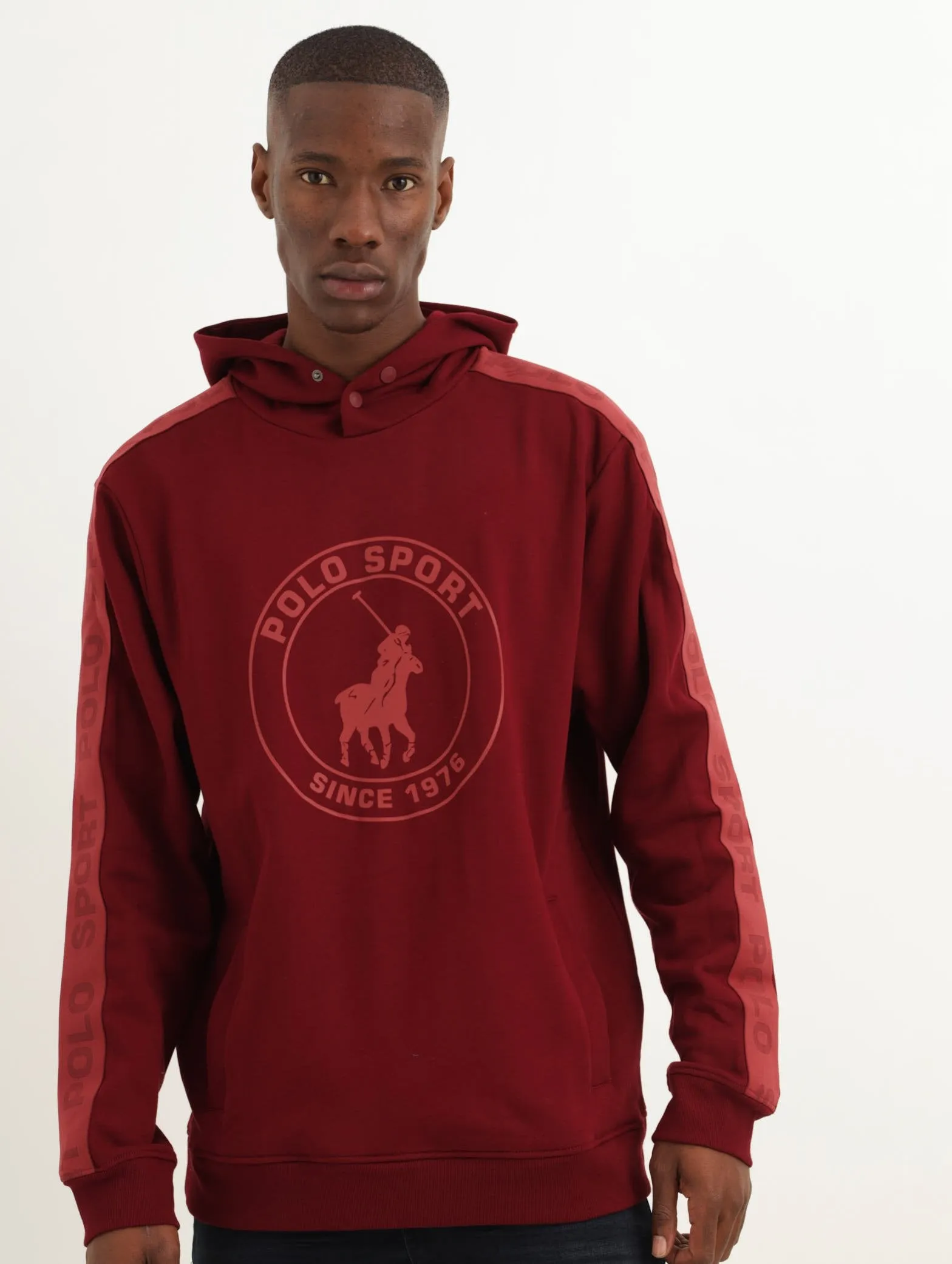 Men's Webbing Sweat Track Top - Burgundy