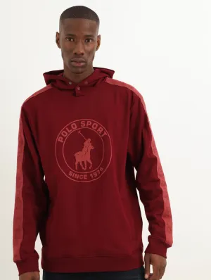 Men's Webbing Sweat Track Top - Burgundy