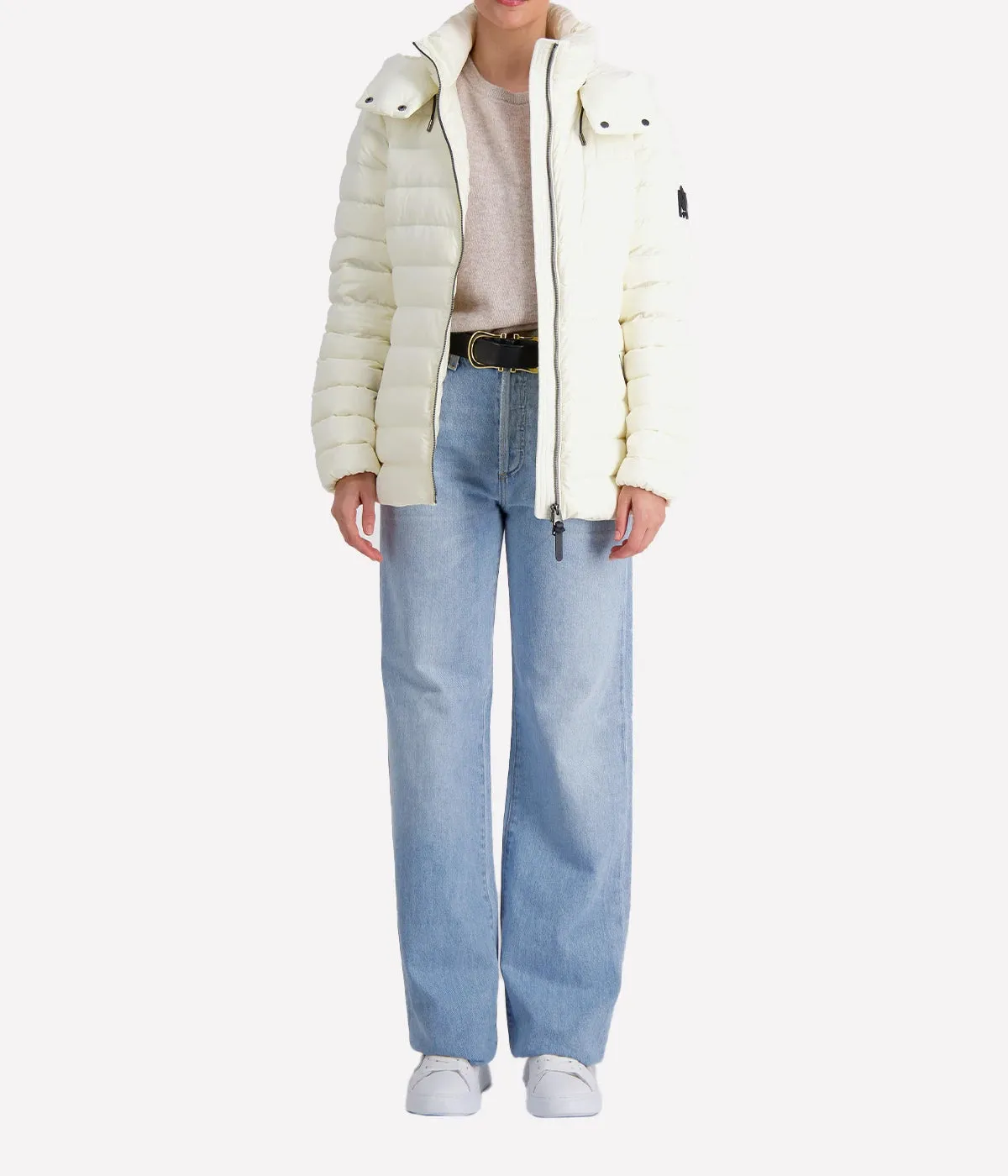 Michi Puffer Jacket in Cream