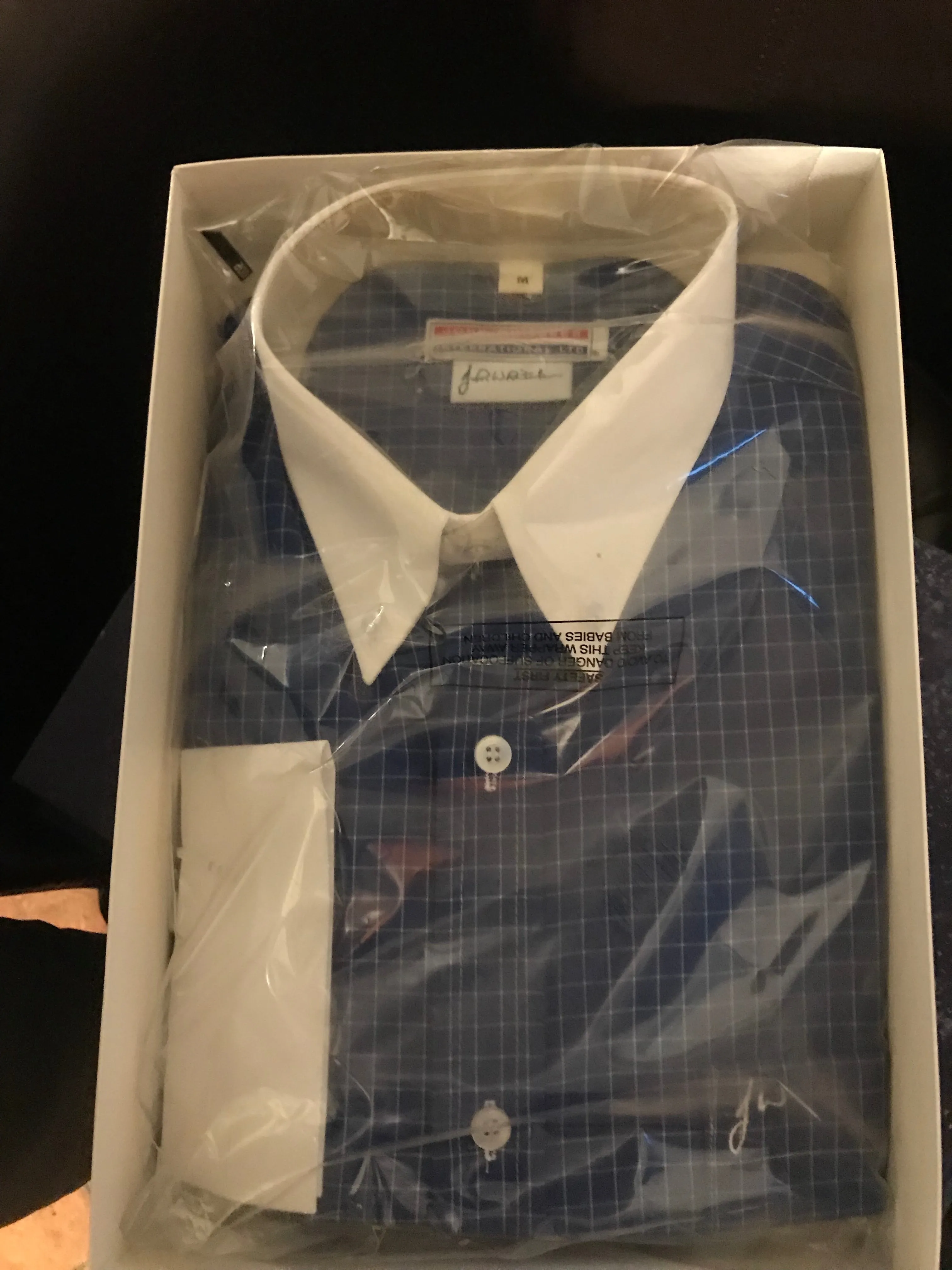 NEW John Whitaker blue long sleeve shirt size M FREE POSTAGE