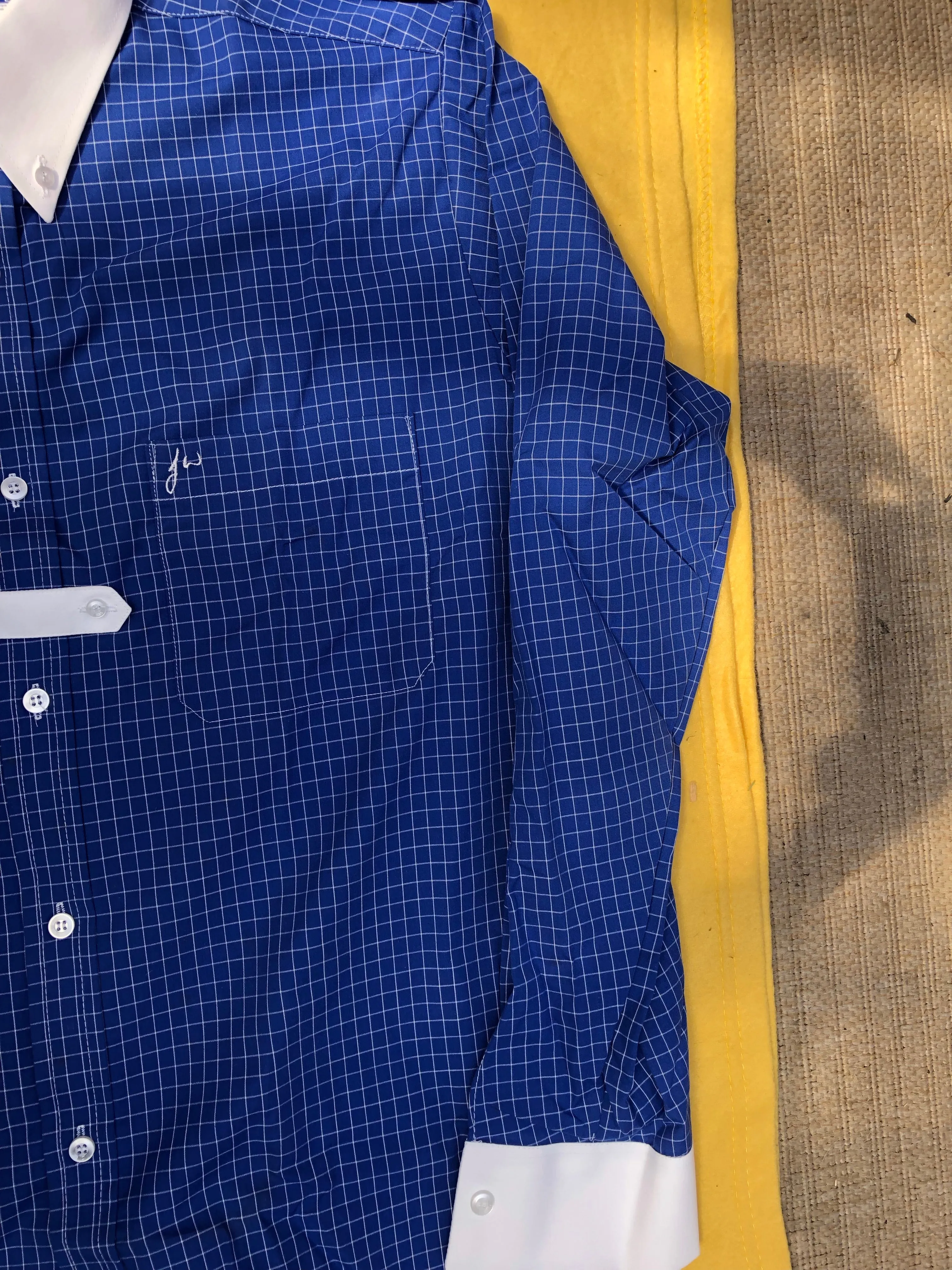 NEW John Whitaker blue long sleeve shirt size M FREE POSTAGE